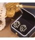 E1747 - Black Camellia Earrings for Women
