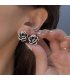 E1747 - Black Camellia Earrings for Women