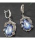 E1752 - Blue Gemstone Retro Earrings
