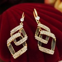 E1753 - Geometric Diamond Ear Hook for Women