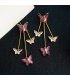 E1754 - Luxury Purple Crystal Butterfly Earrings for Women