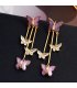 E1754 - Luxury Purple Crystal Butterfly Earrings for Women