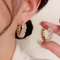 E1760 - Korean Zircon Ring Earrings