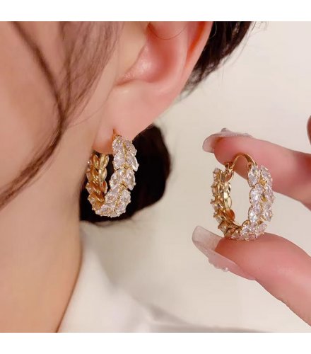 E1760 - Korean Zircon Ring Earrings