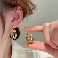 E1766 - Gold Plain Hoop Earrings for Women