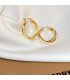 E1766 - Gold Plain Hoop Earrings for Women