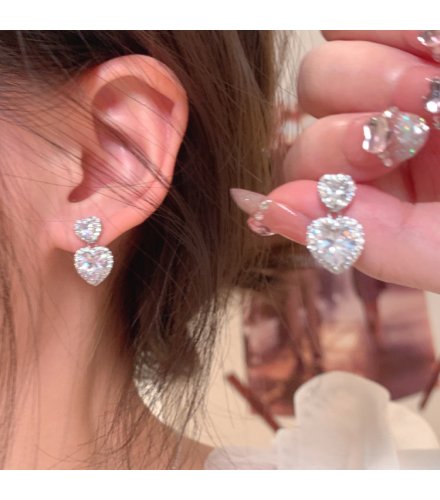 E1768 - Love Zircon Tassel Earrings for Women