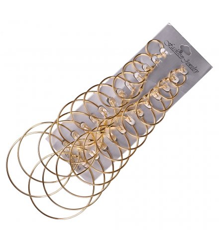 E840 - Exaggerated metal big circle earrings