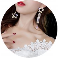 E962 - Star tassel long earrings