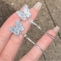 XE142 - Butterfly Stud Drop Earrings