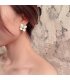 XE149 - Korean Floral Crystal Earrings