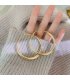 XE152 - Golden Hoop Elegant Earrings