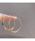XE152 - Golden Hoop Elegant Earrings