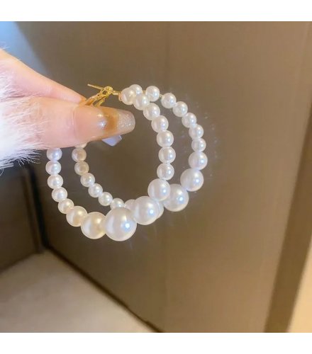 XE155 - Elegant Pearl Ring Earrings