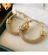 XE156 - Retro Golden Hook Earrings