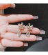 XE157 - Crystal Floral Drop Earrings