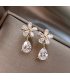 XE157 - Crystal Floral Drop Earrings