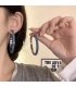 XE163 - Blue Denim Hoop Earrings