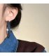XE163 - Blue Denim Hoop Earrings