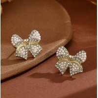 XE165 - Bowknot Pearl Earrings