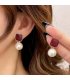 XE168 - Pearl Gemstone Droplet Earrings XE168 - Pearl Gemstone Droplet Earrings