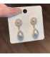 XE169 - Pearl Floral Droplet Earrings