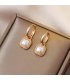 XE173 - Elegant White Stud Clip Earrings