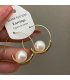 XE176 - Elegant Pearl Hoop Earrings