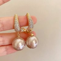 XE182 - Elegant Drop Pearl Long Earrings