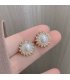 XE184 - Elegant Pearl Flower Earrings