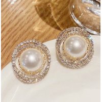XE199 - Zircon Pearl Gemstone Earrings