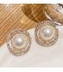 XE199 - Zircon Pearl Gemstone Earrings
