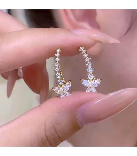 XE201 - Crystal Butterfly Stud Earrings