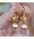 XE216 - Floral Pearl Drop Earrings