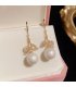 XE221 - Elegant Pearl Drop Angel Earrings