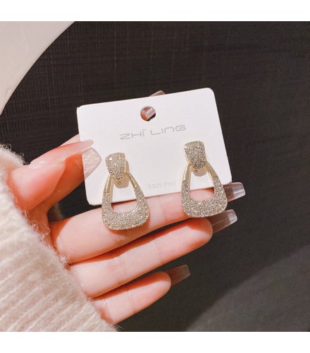 XE223 - Retro Square Gemstone Earrings