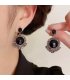XE226 - Black Gemstone Earrings