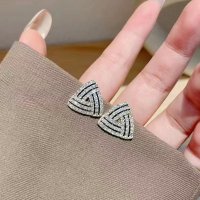XE228 - Zebra Triangular Earrings
