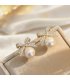 XE233 - Pearl Bowtie Stud Earrings