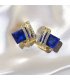 XE236 - Blue Gemstone Wings Earrings