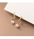 XE239 - Elegant Pearl Hanging Earrings