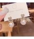 XE242 - Elegant Pearl Heart Drop Earrings