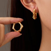 XE255 - Golden Ring Earrings