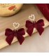 XE257 - Red Bowknot Earrings