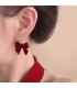 XE257 - Red Bowknot Earrings