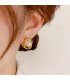 XE258 - Golden Pearl Stud Earrings