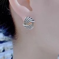 XE261 - Zircon Zebra Stud Earrings