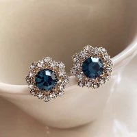 XE265 - Blue Gemstone Stud Earrings