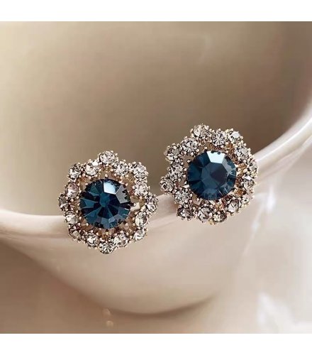 XE265 - Blue Gemstone Stud Earrings