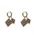 XE269 - Zebra Drop Long Earrings